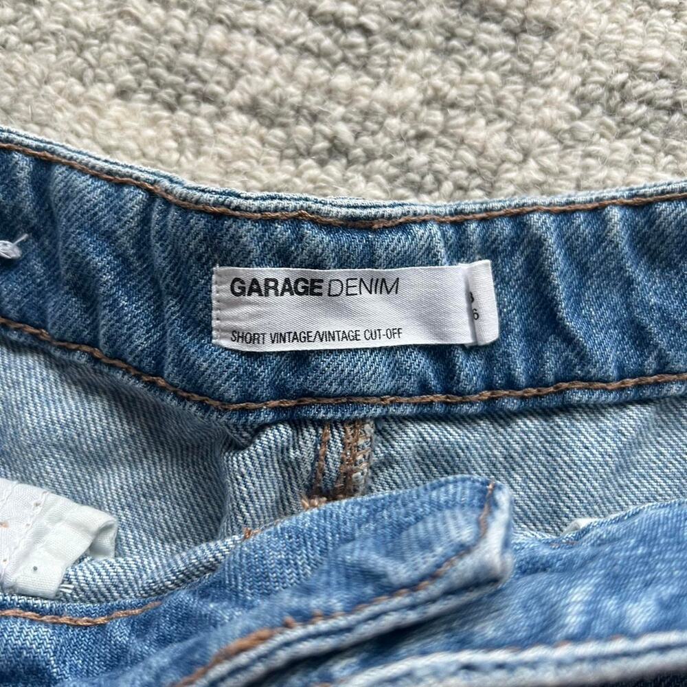Garage Denim Shorts 26 High Rise Mom Fit Cutoff Distressed Trendy - Picture 5 of 8